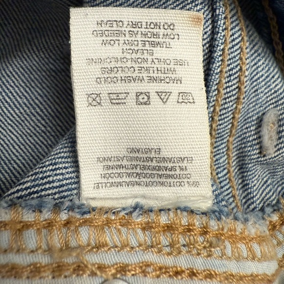 Free People Vintage Straight Leg Blue Jeans - Picture 10 of 10